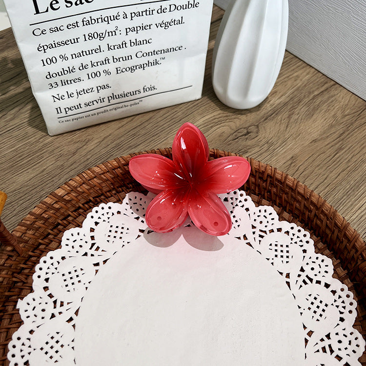 Wholesale Plumeria Gradient Shark Grab Clip